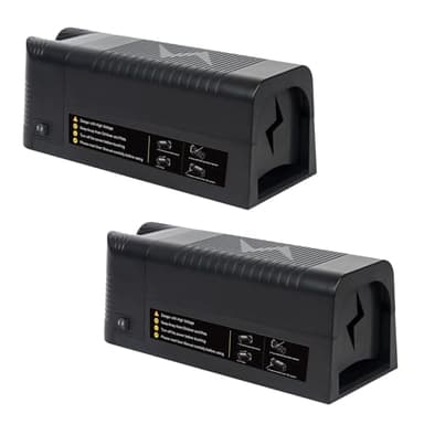 Electric Rat Zapper Electric Mouse Trap Zapper 2 Pack Electronic Mice Control Effective Rodent Trap with Powerful Voltage Mouse Traps Indoor for Home Living Room Kitchen