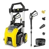 Electric Karcher Pressure Washer K1700, Max 2125 PSI, 3 Spray Nozzles, Detergent Tank, For Cars, Driveways, Siding, Patios, 1.46 max. GPM