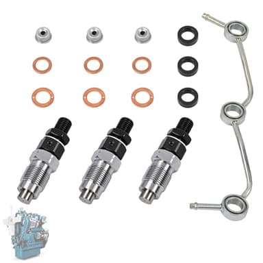 Promrmr 16001-53900 Fuel Injectors & Fuel Return Overflow Pipe Compatible with Kubota D722 D782 D902 Engine Replace 1600153900 1G962-42500