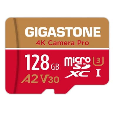 【5-Years Data Recovery】 GIGASTONE 128GB Micro SD Card, 4K Video Recording for GoPro, Action Camera, DJI, Drone, Nintendo-Switch, R/W up to 100/50 MB/s MicroSDXC Memory Card UHS-I U3 A2 V30 C10