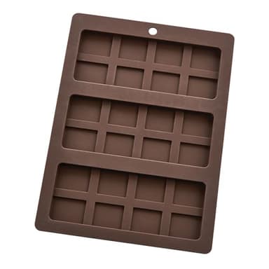 Mrs. Anderson's Baking Chocolate Mold, Non-Stick European-Grade Silicone, Triple Chocolate Bar