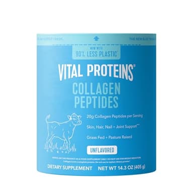 Vital Proteins Collagen Peptides Powder - Grass Fed Collagen Peptides for Hair, Nail, Skin, Bone & Joint Health, Unflavored, 14.3oz