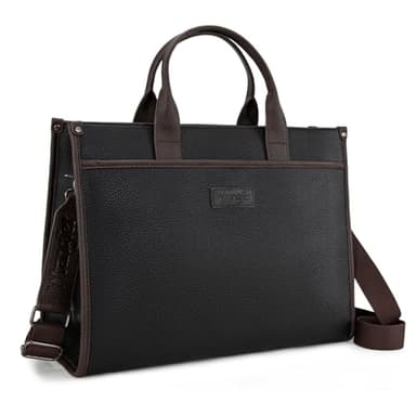Wrangler Laptop Bag for Women 15.6 Inch Vintage Work Tote Bag for Business Briefcase Handbag with Adjustable Shoulder Strap Black WG288-8119BK