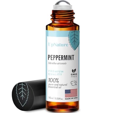 UpNature Peppermint Essential Oil Roll On - Natural Nausea Morning Sickness Relief for Pregnant Women - Pregnancy Must Haves Rollerball Roller