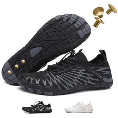 Jmzb Barefoot Shoes for Women & Men, Grounded Walking Hiking Barefoot Shoes, Wide Toe Box Non-Slip Water Athletic Footwear, Comfortable Vitality Barefoot Footwear, Trail Running Sneakers Unisex.