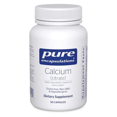 Pure Encapsulations Calcium (Citrate) - Supplement for Bone, Teeth, Colon, and Cardiovascular Health Support* - with Premium Calcium Citrate - 60 Capsules
