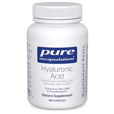 Pure Encapsulations Hyaluronic Acid - for Skin Hydration, Joint Lubrication & Joint Health* - Effective Absorption - Gluten Free - Vegan & Non-GMO - 180 Capsules