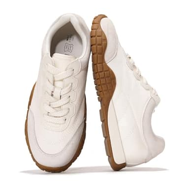 Project Cloud Sneakers for Women - Lightweight with Memory Foam Insole Womens Sneakers - Walking Shoes Women Footwear - Womens Shoes (Donna Lace Up, Whit, 8) White