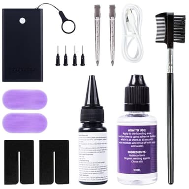 V Light Hair Extensions Kit, V Light hair Extension Machine*1， V light hair glue *1, glue remover *1, (Black machine)