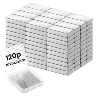 LOVIMAG Tiny Bar Magnets 0.39x0.19x0.08in, 120Pcs Rare Earth Rectangle Magnets, Small Refrigerator Magnets Whiteboard for Craft, Neodymium Magnet for Fridge, Office, Science and DIY
