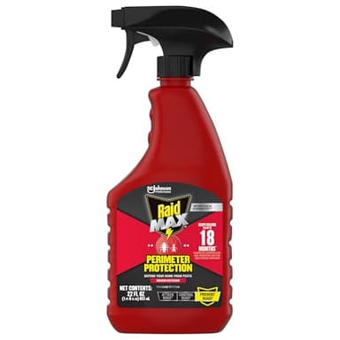 Raid MAX Perimeter Protection Ant & Roach Killer Spray, Prevents Bugs by Killing for Up to 18 Months, Indoor and Outdoor Use, 22oz