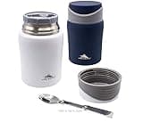 High Sierra Stainless Steel Insulated Food Storage Thermos Jar Set of 2, 709 mL (24 oz.), Hot for 12 hours Cold for 24 hours with Foldable spoon