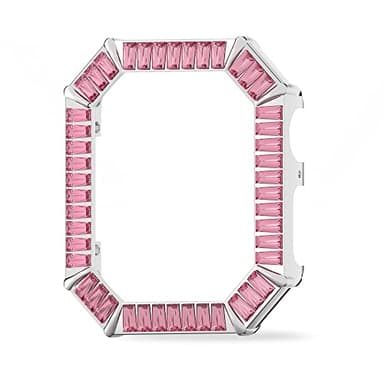 Swarovski Smartwatch Case for Apple Watch Series 4 and 5, 40mm, Pink Swarovski Crystals on a Rhodium Finish Setting, Part of the Swarovski Millenia Collection