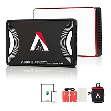 Aputure MC RGBWW On Camera Video Light, CRI/TLCI 96+, Temperature 3200K-6500K, HSI Mode,Support Magnetic Attraction and App with USB-C PD and Wireless Charging