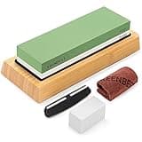 Whetstone 1000 6000 Grit Kitchen Knife Sharpening Stones 2 Side Water Wet Stone Sharpener Kit Japanese Wetstone Knives Sharpeners Waterstone Whet Stone Anti-slip Base Angle Guide User Guidebook