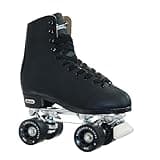 CHICAGO Skates Men's Premium Leather Lined Rink Roller Skate - Classic Black Quad Skates - Size 12