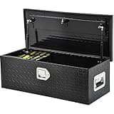 AUTOSAVER88 30 Inch Truck Bed Tool Box, Heavy Duty Aluminum Diamond Plate Tool Box Chest, Waterproof Chest Storage Box with Sliding Shelf and Lock for Trucks, Trailers, RVs, Warehouses