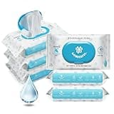WONDERFUL Flushable Butt Wipes, Unscented 100% Plant-Based Wet Wipes for Adults & Kids, Sewer & Septic Safe, Gentle for Sensitive Skin, Wipes Flushable Pack for Bathroom & Travel, 6-Pack (360 Wipes)