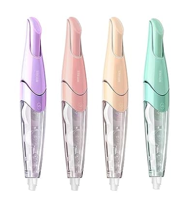 BITOSEE White Correction Tape, Retractable Refillable Correction Tape, With Smooth Pull Out Tape Applicator, Aesthetic Cute Correction Pen for Office Supplies