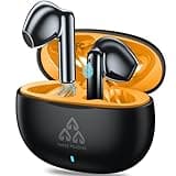 THREE PEACHES Ear Buds Wireless Earbuds Bluetooth 5.3 Headphones, in-Ear Earbuds with Charging Case ENC Dual Mic Talk Noise Canceling Touch Control Sports Wireless Earbuds for Android/iOS, Black