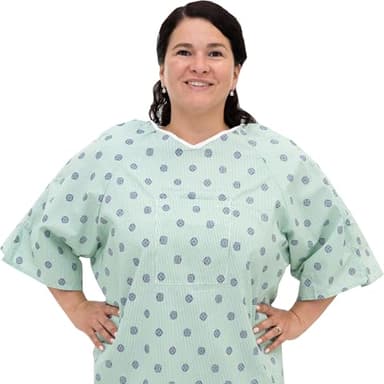 3 Pack - Hospital Gown IV Snap Sleeves - One Size Fits All (Large - 2XL) - Tie Back - Imperial Print