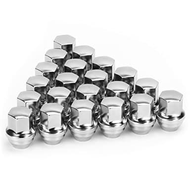 SUCOSO 20pcs M14x1.5 Lug Nuts Chrome, OEM Factory Style 7/8" Hex 1.5" Height Acorn Wheel Lug Nuts Compatible with Wrangler, Gladiator, Grand Cherokee, Ram 1500, Mustang, Replace 6509422AA,611-330