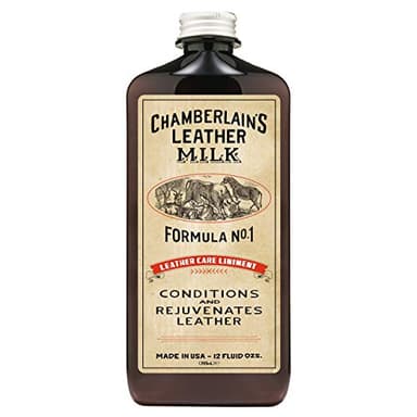 Leather Milk Conditioner and Cleaner for Furniture, Cars, Purses and Handbags. All-Natural, Non-Toxic Conditioner Made in the USA. Leather Care Liniment No. 1. 2 Sizes. Includes Premium Applicator Pad