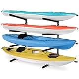 Yes4All Kayak Storage Rack Kayak Wall Mount Rack 400lbs 4 Adjustable Levels Kayak Rack for Outdoor, Indoor Kayak Storage Rack