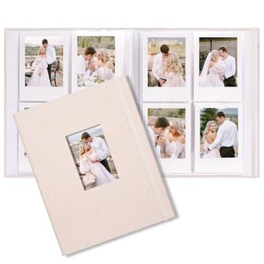 Vienrose Mini Polaroid Photo Album Book 208 Photos 2x3 Inch Pictures for Fujifilm Instax Mini 7s 8 9 11 25 26 40 50s 90 Evo Z2300 Instant Camera, Polaroid Snap Beige 1 Pack