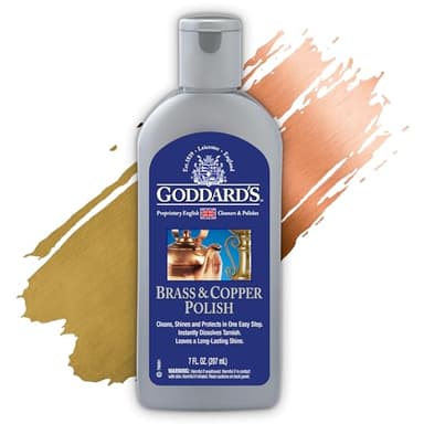 Goddard's Copper & Brass Polish, Copper Cleaner & Brass Cleaner for Long-Lasting Shine, Metal Polish for Pewter, Chrome & More, Metal Polishing Compound (7oz)
