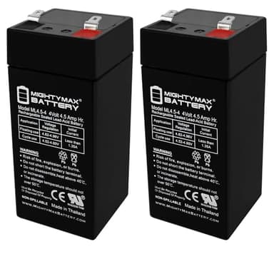 Mighty Max Battery 4 Volt 4.5 Ah SLA Replacement Battery for Rima UN4.5-4 - 2 Pack