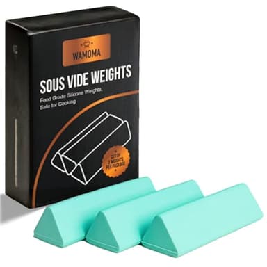 Wamoma Sous Vide Weights - (Pack of 3) Food-Grade Silicone weights for Sous VIde Cooking Set