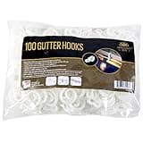 Holiday Joy Christmas Light Clips - Pack of 100 Gutter Hooks for Outdoor String Lights and Decorations - Holds C5, C7, C9, Mini, Rope, Icicle and LED Lighting