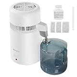 ROVSUN 【Upgraded】 1.1 Gallon/4L Water Distiller Countertop Distilled Water Machine with Flame-Retardant Material, BPA-Free Container & Stainless Steel Interior, 750W Distilled Water Maker Purifier