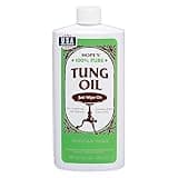 HOPE'S 100% Pure Tung Oil, Food Safe, Premium Waterproof Natural Wood Finish and Sealer for Indoor and Outdoor Projects,16 Fl Oz, 1 Pack