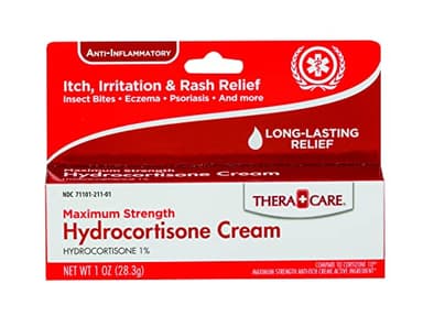 Thera|Care Hydrocortisone Cream | Maximum Strength OTC | Itch Irritation and Rash Relief | 1 oz