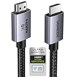 UGREEN 8K HDMI 2.1 Cable 48Gbps 6.6FT, Certified Ultra High Speed HDMI Cord Aluminum, 4K@240Hz 120Hz 10K 8K@60Hz, HDCP 2.2&2.3, eARC HDR 10 Dolby Compatible with PS5/Blu-ray/Roku TV/Switch/TV/Monitor