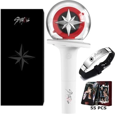 Niaycouky Straykids Lightstick, Cheering Lights for Concert Light Sticks with Bluetooth Function with Merch Bracelets and 55 Photocards