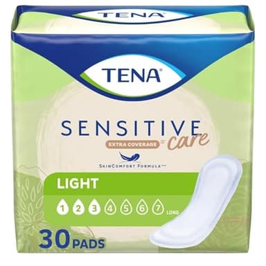 TENA Intimates Ultra Thin Light Bladder Leakage Pad for Women, Light Absorbency, Regular Length, 30 count