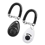 Dog Training Clicker - with Wrist Strap Durable Lightweight Easy to Use - Pet Training Clicker for Cats Puppy Birds Horses - Perfect for Behavioral Training Pack of 2 - Random Color
