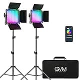 GVM RGB Video Lighting, Bi-Color Led Video Light Kit with APP Control, 2 Packs 850D Photography Lighting Kit CRI 97+ for Web Conference, YouTube, Gaming, Zoom, Aluminum Alloy Shell