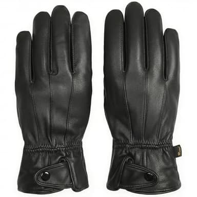 REED Men's Genuine Leather Warm Lined Driving Gloves (XL, BLACK)