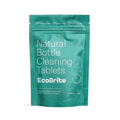 Owala EcoBrite All Natural, Powerful Cleaning Tablets, Cleans Stainless Steel, Tumbler, Insulated, Reusable, and Plastic Water Bottles, Chlorine and Phosphate Free (Pack of 10)