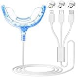 PHOEBE New Upgrade 16 LED Teeth Whitening Accelerator Light - Mouth Tray Enhancer Light Trays - Connected with iPhone/Android/Type-C for Home Use