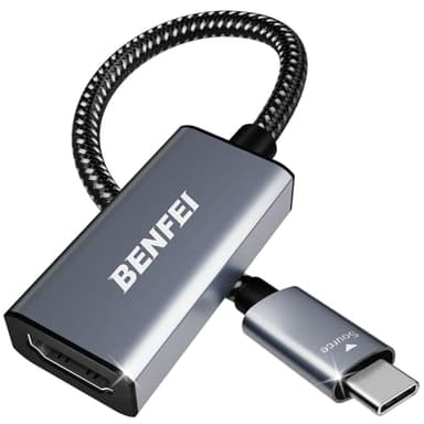 BENFEI USB C to HDMI Adapter 4K@60Hz, USB Type-C to HDMI Adapter [Thunderbolt 3/4/5 Compatible] with iPhone 15 Pro/Max, MacBook Pro/Air 2023, iPad Pro, iMac, S23, XPS 17, Surface Book