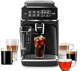 Philips 3200 Series Fully Automatic Espresso Ice Coffee Machine w/ LatteGo, EP3241/74, Black (Renewed)