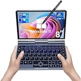 KOOSMILE Mini Laptop,8 inch HD Touch Screen Mini Computer Windows 11 Pro,Intel N100 4 Cores 2-in-1 Pocket PC 12GB LPDDR5 RAM 1TB M.2 SSD, Gigabit | Wi-Fi 6 | BT5.2 | 2MP Camera | G-Sensor | HDMI
