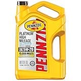 Pennzoil Platinum High Mileage Full Synthetic 5W-20 Motor Oil, 5 Quart