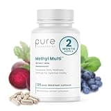 Methyl Multi Without Iron Methylated Multivitamin for Men & Women, 60-Day Supply | Methyl B12 & Methylfolate (5-MTHF) for MTHFR Support | Pharma Grade Multivitamin & Multimineral For Health, 120 Caps