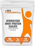 BulkSupplements.com Hydrolyzed Whey Protein Isolate Powder - Clear Whey Isolate Protein - Unflavored & Gluten Free, 30g per Serving, 1kg (2.2 lbs) (Pack of 1)